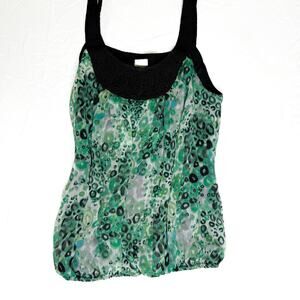 Green and black tank top